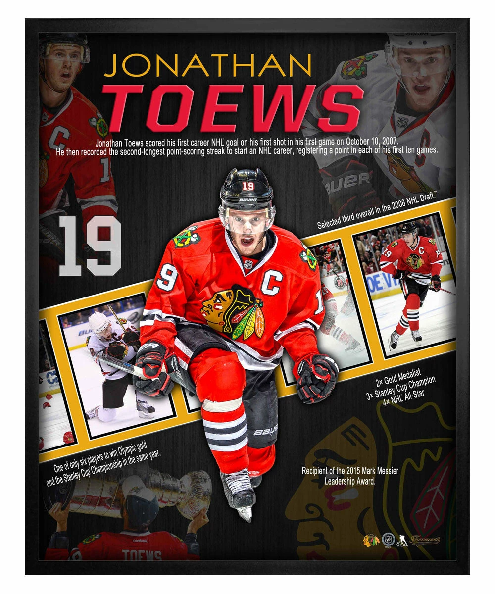 FRAMEWORTH CHICAGO BLACKHAWKS TOEWS CAREER COLLAGE FRAME 3 FRAMEWORTH CHICAGO BLACKHAWKS TOEWS CAREER COLLAGE FRAME