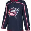ADIDAS AUTHENTIC PRO COLUMBUS BLUE JACKETS NAVY HOME JERSEY -Jersey shop Adidas Columbus Blue Jackets Home Jersey Front