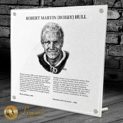 Mustang BOBBY HULL HOCKEY HALL OF FAME INDUCTION REPLICA PLAQUE