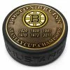 Mustang BOSTON BRUINS 6-TIME STANLEY CUP CHAMPIONS MEDALLION COLLECTION PUCK