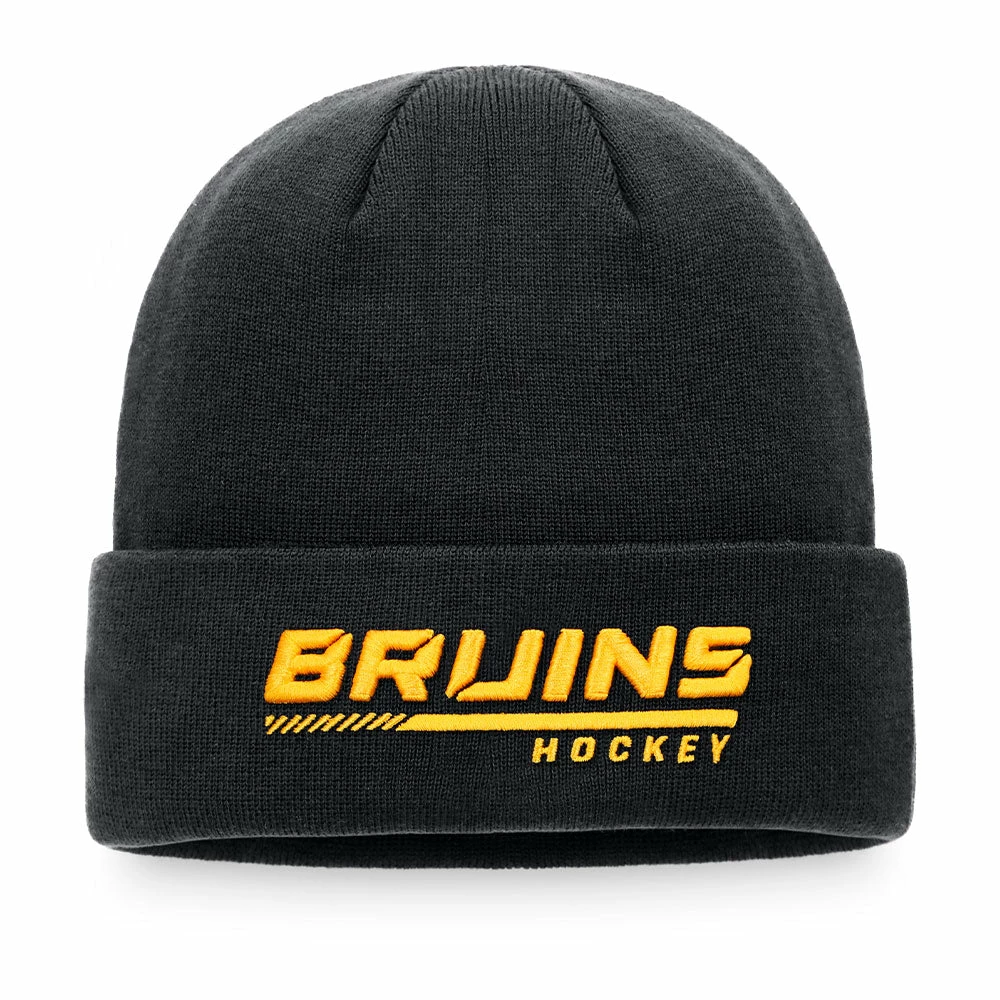 BOSTON BRUINS FANATICS MEN'S AUTHENTIC PRO LOCKER ROOM CUFF BEANIE TOQUE 3 BOSTON BRUINS FANATICS MEN'S AUTHENTIC PRO LOCKER ROOM CUFF BEANIE TOQUE