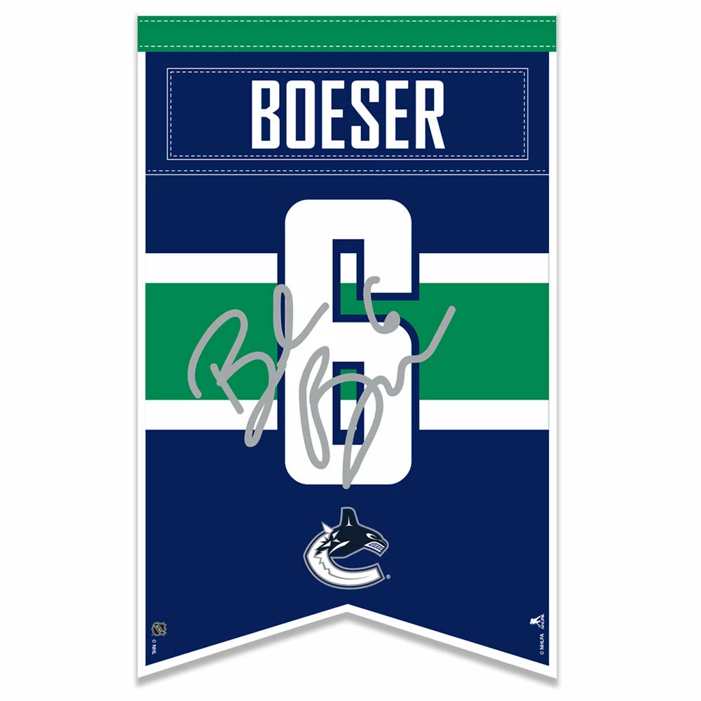 Mustang BROCK BOESER VANCOUVER CANUCKS PLAYER BANNER 3 Mustang BROCK BOESER VANCOUVER CANUCKS PLAYER BANNER