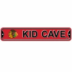 BULLETIN CHICAGO BLACKHAWKS KID CAVE SIGN