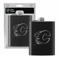 Mustang CALGARY FLAMES 8OZ FLASK - LASER ETCH