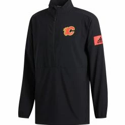 CALGARY FLAMES ADIDAS MEN'S GAME MODE 1/4 ZIP TOP