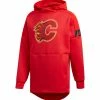 CALGARY FLAMES ADIDAS MEN'S GAME MODE PO HOODIE - RED -Jersey shop CALGARY FLAMES ADIDAS MEN S GAME MODE PO HOODIE