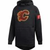 CALGARY FLAMES ADIDAS MEN'S GAME MODE PO HOODIE - BLACK -Jersey shop CALGARY FLAMES ADIDAS MEN S GAME MODE PO HOODIE BLACK