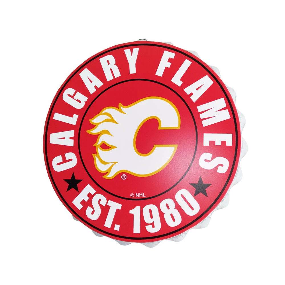 KDI CALGARY FLAMES BOTTLE CAP WALL LOGO 3 KDI CALGARY FLAMES BOTTLE CAP WALL LOGO