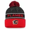 CALGARY FLAMES FANATICS MEN'S AUTHENTIC PRO LOCKER ROOM BEANIE CUFF POM TOQUE -Jersey shop CALGARY FLAMES FANATICS MEN S AP LOCKER ROOM BEANIE CUFF POM TOQUE FRONT