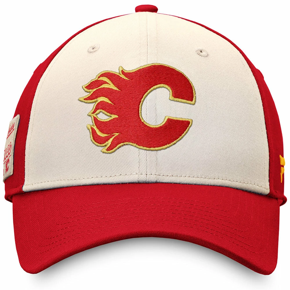CALGARY FLAMES FANATICS MEN'S TRUE CLASSICS STRUCTURED ADJUSTABLE SNAPBACK HAT 4 CALGARY FLAMES FANATICS MEN'S TRUE CLASSICS STRUCTURED ADJUSTABLE SNAPBACK HAT - Image 2