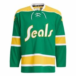 CALIFORNIA GOLDEN SEALS ADIDAS TEAM CLASSICS ADULT GREEN HOCKEY JERSEY 14 CALIFORNIA GOLDEN SEALS ADIDAS TEAM CLASSICS ADULT GREEN HOCKEY JERSEY -Jersey shop CALIFORNIA GOLDEN SEALS ADIDAS TEAM CLASSICS ADULT GREEN HOCKEY JERSEY BACK SIDE