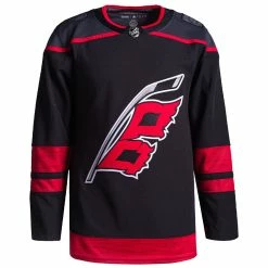 CAROLINA HURRICANES ADIDAS ADIZERO PRIMEGREEN AUTHENTIC BLACK THIRD JERSEY