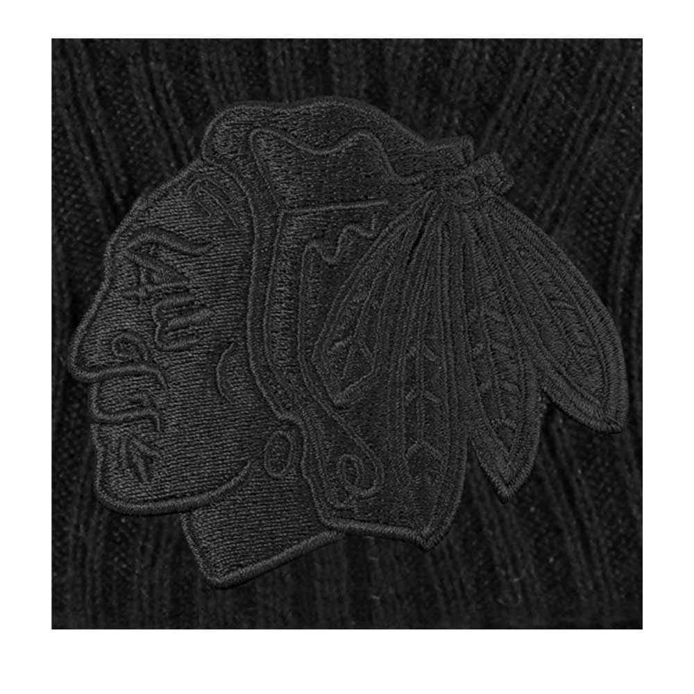 CHICAGO BLACKHAWKS FANATICS MEN'S AUTHENTIC PRO BLACK ICE BEANIE CUFF TOQUE 5 CHICAGO BLACKHAWKS FANATICS MEN'S AUTHENTIC PRO BLACK ICE BEANIE CUFF TOQUE - Image 3