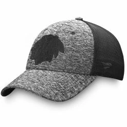 CHICAGO BLACKHAWKS FANATICS MEN'S AUTHENTIC PRO BLACK ICE TRAVEL STRETCH MESH HAT