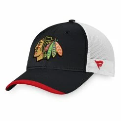CHICAGO BLACKHAWKS FANATICS MEN'S AUTHENTIC PRO LOCKER ROOM ALTERNATE LOGO ADJUSTABLE MESH HAT