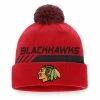 CHICAGO BLACKHAWKS FANATICS MEN'S AUTHENTIC PRO LOCKER ROOM BEANIE CUFF POM TOQUE -Jersey shop CHICAGO BLACKHAWKS FANATICS MEN S AUTHENTIC PRO LOCKER ROOM BEANIE CUFF POM TOQUE FRONT