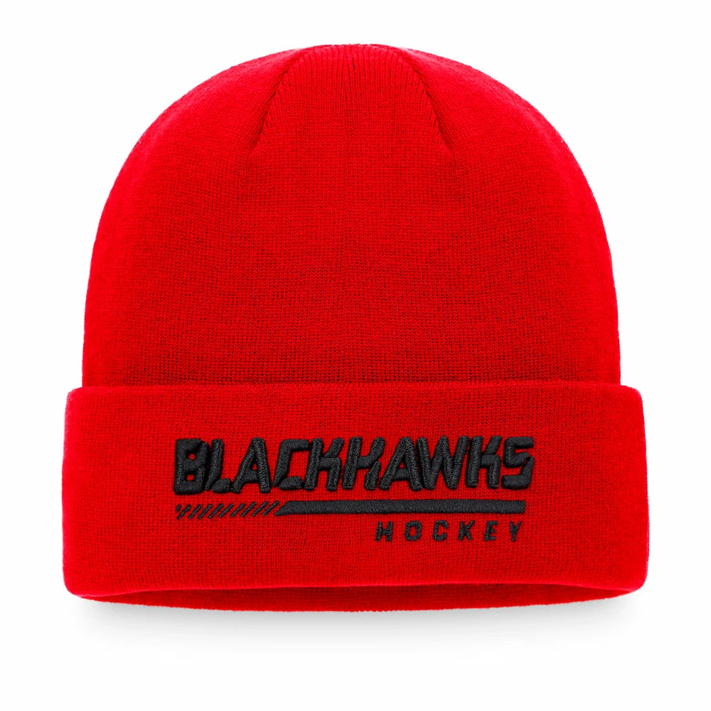 CHICAGO BLACKHAWKS FANATICS MEN'S AUTHENTIC PRO LOCKER ROOM CUFF BEANIE TOQUE 3 CHICAGO BLACKHAWKS FANATICS MEN'S AUTHENTIC PRO LOCKER ROOM CUFF BEANIE TOQUE