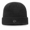 CHICAGO BLACKHAWKS FANATICS MEN'S BLACK ICE CUFF BEANIE TOQUE
