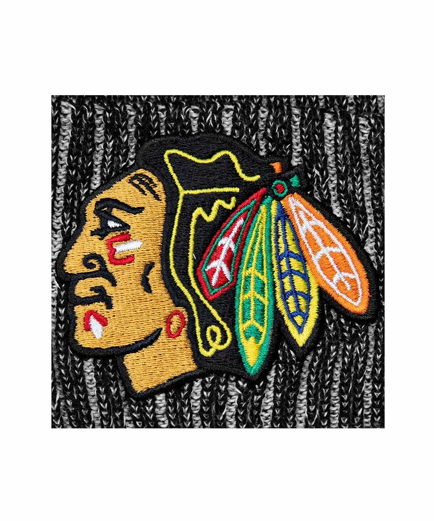 CHICAGO BLACKHAWKS FANATICS MEN'S RINKSIDE CUFFED BEANIE TOQUE 5 CHICAGO BLACKHAWKS FANATICS MEN'S RINKSIDE CUFFED BEANIE TOQUE - Image 3