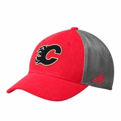 CALGARY FLAMES ADIDAS MEN'S MESH BACK STRUCTURED HAT