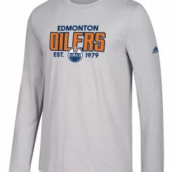 EDMONTON OILERS ADIDAS MEN'S GO TO PERFORMANCE ESTABLISHED LONGSLEEVE SHIRT