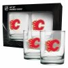 Mustang CALGARY FLAMES 2 PACK ROCK GLASS - ETCHED -Jersey shop Calgary Flames 2 Pack Rock Glass Set