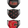 FOCO CALGARY FLAMES KIDS NON-MEDICAL FACE MASKS - 3 PACK -Jersey shop Calgary Flames Kids Fabric Face Masks 3 Pack