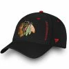 CHICAGO BLACKHAWKS FANATICS MEN'S RINKSIDE SPEED FLEX HAT -Jersey shop Chicago Blackhawks Fanatics Rinkside Speex Flex Hat Side 1