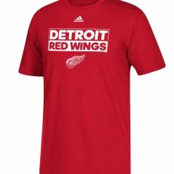 DETROIT RED WINGS ADIDAS MEN'S ADI BOX T SHIRT