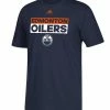 EDMONTON OILERS ADIDAS MEN'S ADI BOX T SHIRT -Jersey shop DA6941