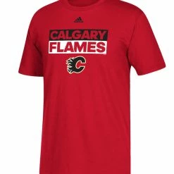 CALGARY FLAMES ADIDAS MEN'S ADI BOX T SHIRT