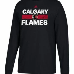 CALGARY FLAMES ADIDAS MEN'S HEAVILY USED LONGSLEEVE SHIRT