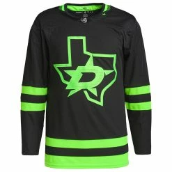DALLAS STARS ADIDAS ADIZERO PRIMEGREEN AUTHENTIC BLACK THIRD JERSEY