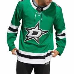 DALLAS STARS ADIDAS ADIZERO PRIMEGREEN AUTHENTIC GREEN HOME JERSEY 10 DALLAS STARS ADIDAS ADIZERO PRIMEGREEN AUTHENTIC GREEN HOME JERSEY -Jersey shop DALLAS STARS ADIDAS ADIZERO PRIMEGREEN AUTHENTIC GREEN HOME JERSEY MODEL FRONT