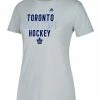 TORONTO MAPLE LEAFS ADIDAS WOMEN'S LINED MIDDLE TEAM T SHIRT -Jersey shop DP7946