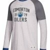 EDMONTON OILERS ADIDAS MEN'S LONGSLEEVE CREW SHIRT