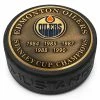 Mustang EDMONTON OILERS 5-TIME STANLEY CUP CHAMPIONS MEDALLION COLLECTION PUCK -Jersey shop EDMONTON OILERS 5 TIME STANLEY CUP CHAMPIONS MEDALLION COLLECTION PUCK