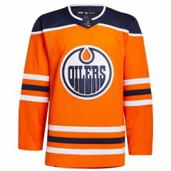 EDMONTON OILERS ADIDAS ADIZERO PRIMEGREEN AUTHENTIC ORANGE HOME JERSEY