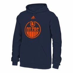 EDMONTON OILERS ADIDAS ADULT BIG ALTERNATE LOGO HOODIE