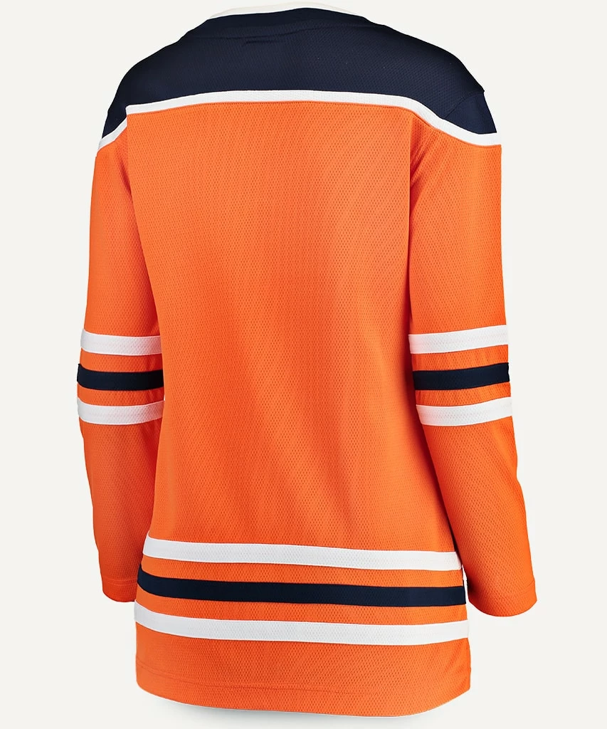 FANATICS EDMONTON OILERS WOMENS BREAKAWAY JERSEY 3 FANATICS EDMONTON OILERS WOMENS BREAKAWAY JERSEY