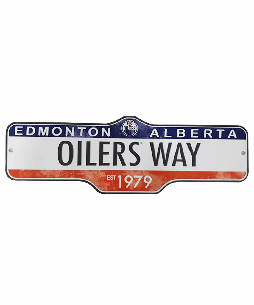THE SPORTS VAULT EDMONTON OILERS STANDARD STREET SIGN 3 THE SPORTS VAULT EDMONTON OILERS STANDARD STREET SIGN