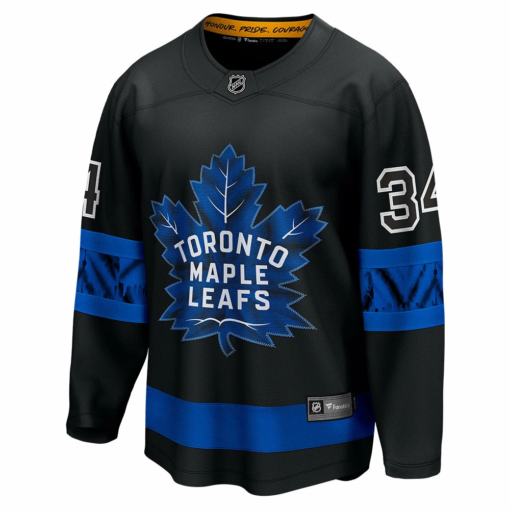 FANATICS TORONTO MAPLE LEAFS AUSTON MATTHEWS BLACK THIRD ADULT BREAKAWAY JERSEY 4 FANATICS TORONTO MAPLE LEAFS AUSTON MATTHEWS BLACK THIRD ADULT BREAKAWAY JERSEY - Image 2