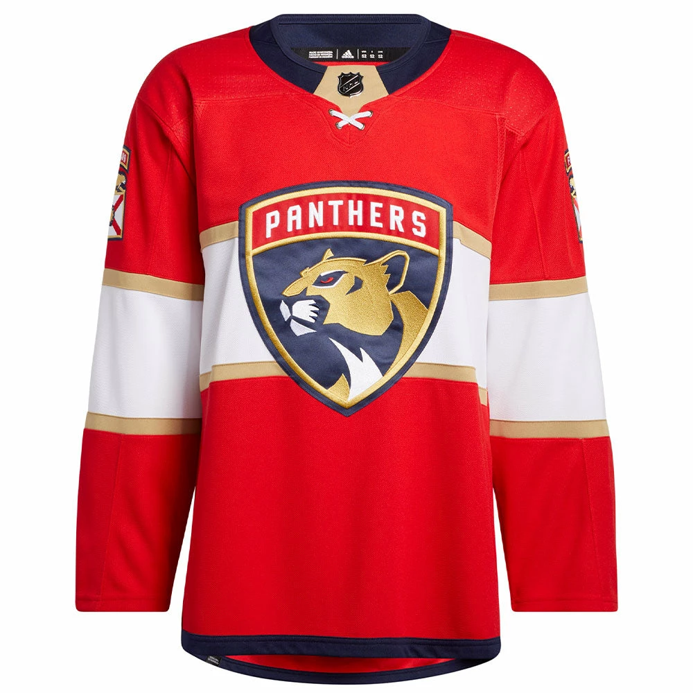 FLORIDA PANTHERS ADIDAS ADIZERO PRIMEGREEN AUTHENTIC RED HOME JERSEY 3 FLORIDA PANTHERS ADIDAS ADIZERO PRIMEGREEN AUTHENTIC RED HOME JERSEY