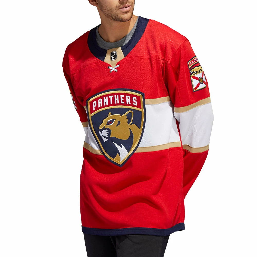 FLORIDA PANTHERS ADIDAS ADIZERO PRIMEGREEN AUTHENTIC RED HOME JERSEY 4 FLORIDA PANTHERS ADIDAS ADIZERO PRIMEGREEN AUTHENTIC RED HOME JERSEY - Image 2
