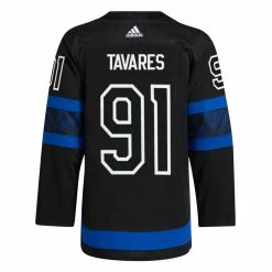 JOHN TAVARES TORONTO MAPLE LEAFS X DREW HOUSE ADIDAS ADIZERO PRIMEGREEN AUTHENTIC BLACK REVERSIBLE THIRD JERSEY