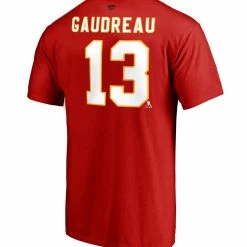 JOHNNY GAUDREAU CALGARY FLAMES FANATICS MEN'S NAME AND NUMBER T SHIRT