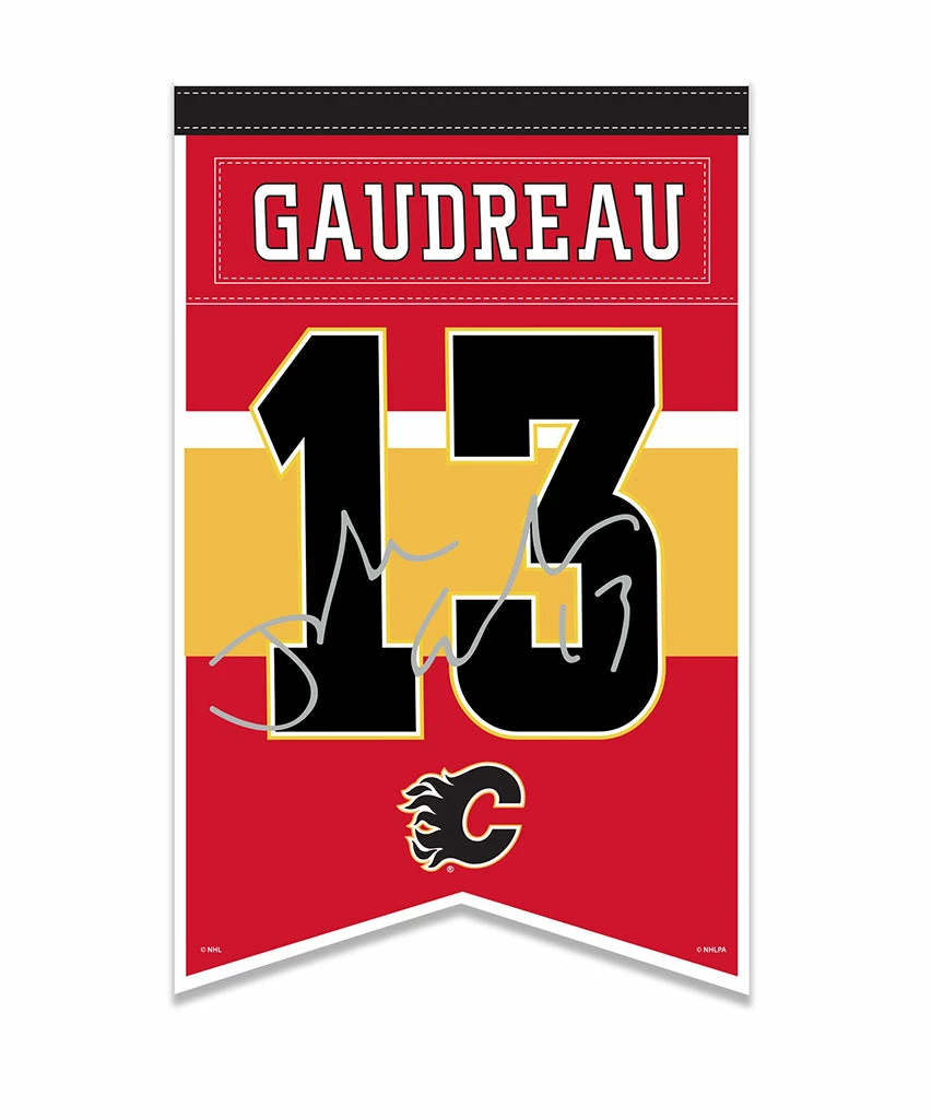 Mustang JOHNNY GAUDREAU CALGARY FLAMES PLAYER BANNER 3 Mustang JOHNNY GAUDREAU CALGARY FLAMES PLAYER BANNER