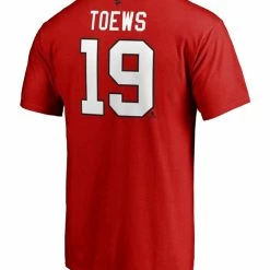 JONATHAN TOEWS CHICAGO BLACKHAWKS FANATICS MEN'S NAME AND NUMBER T SHIRT