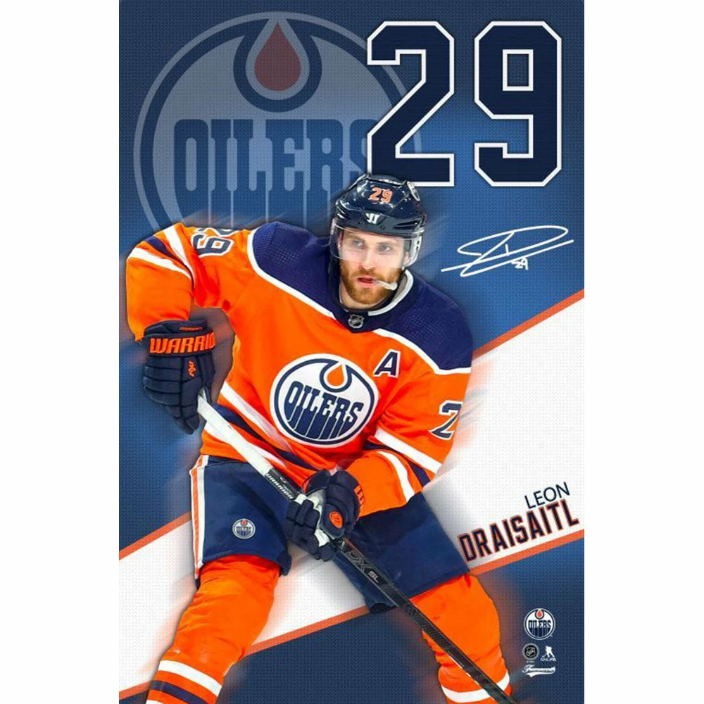 Frameworth LEON DRAISAITL EDMONTON OILERS POSTER PLAQUE - 22X34 3 Frameworth LEON DRAISAITL EDMONTON OILERS POSTER PLAQUE - 22X34