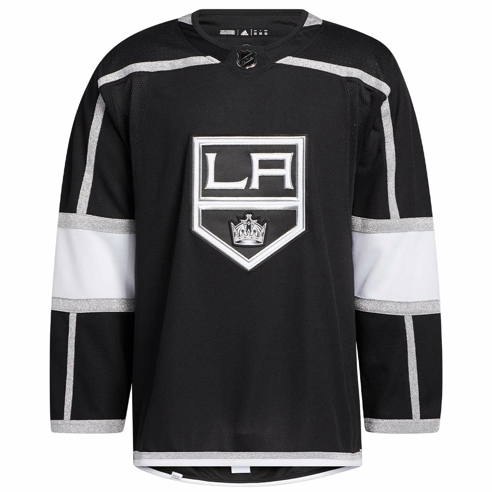 LOS ANGELES KINGS ADIDAS ADIZERO PRIMEGREEN AUTHENTIC BLACK HOME JERSEY 3 LOS ANGELES KINGS ADIDAS ADIZERO PRIMEGREEN AUTHENTIC BLACK HOME JERSEY